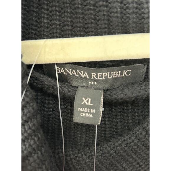 NWT Banana Republic Women's Black Cowl Neck Drop Shoulder Sweater Dress Size XL - Picture 6 of 7